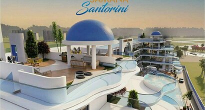 Однокомнатная квартира с личным бассейном в Samana Santorini